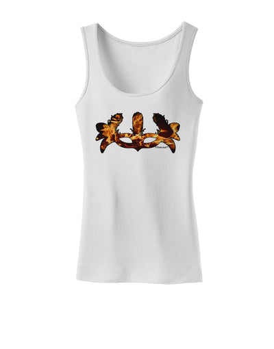 Fire Masquerade Mask Womens Tank Top by TooLoud-Womens Tank Tops-TooLoud-White-X-Small-Davson Sales