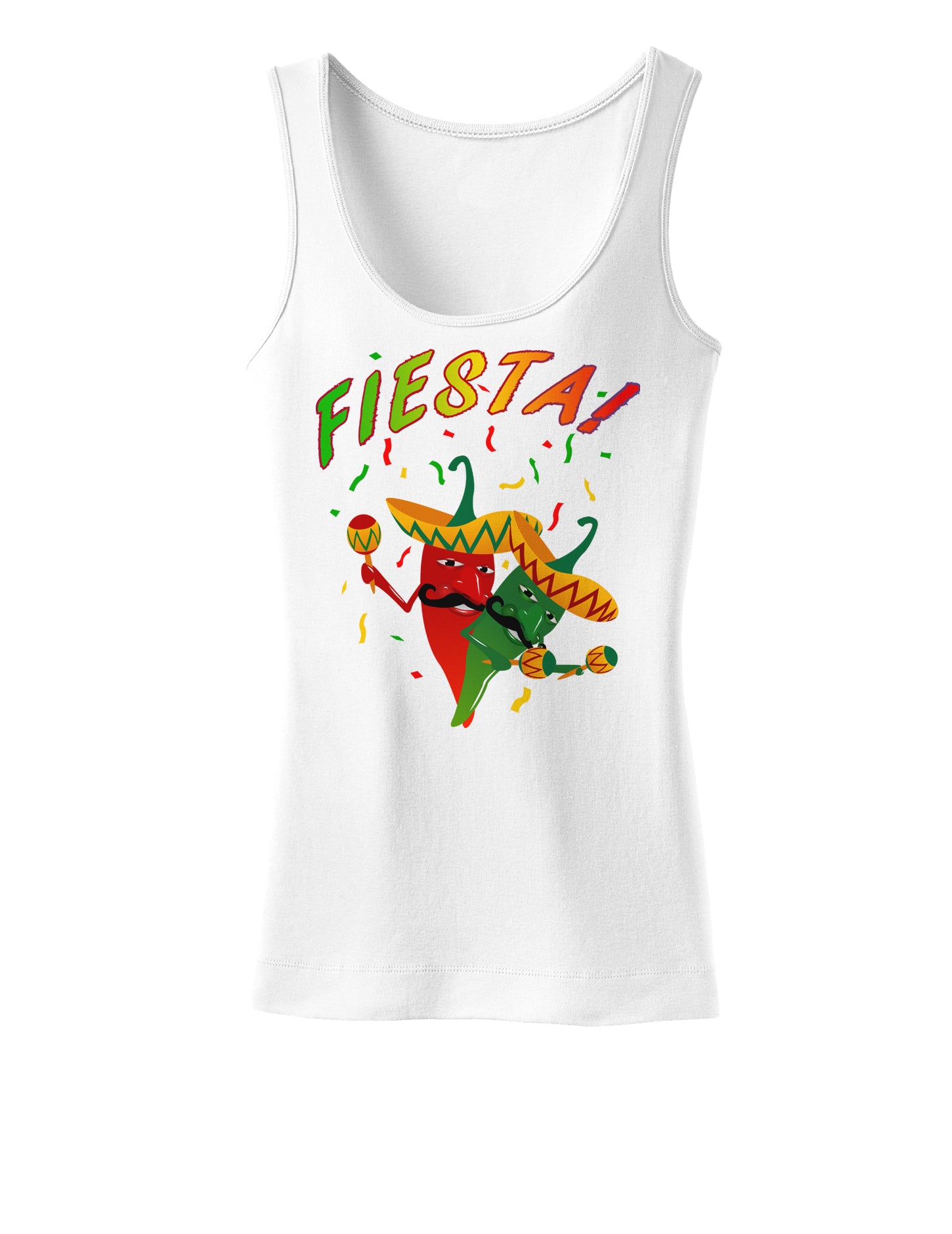 Chili Love Fiesta Womens Tank Top-Womens Tank Tops-TooLoud-White-X-Small-Davson Sales