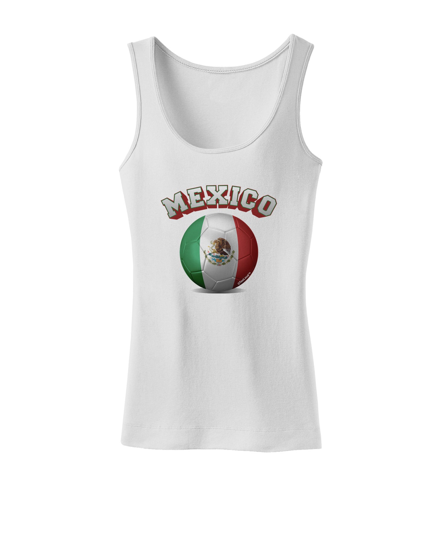 Soccer Ball Flag - Mexico Womens Petite Tank Top-TooLoud-White-X-Small-Davson Sales