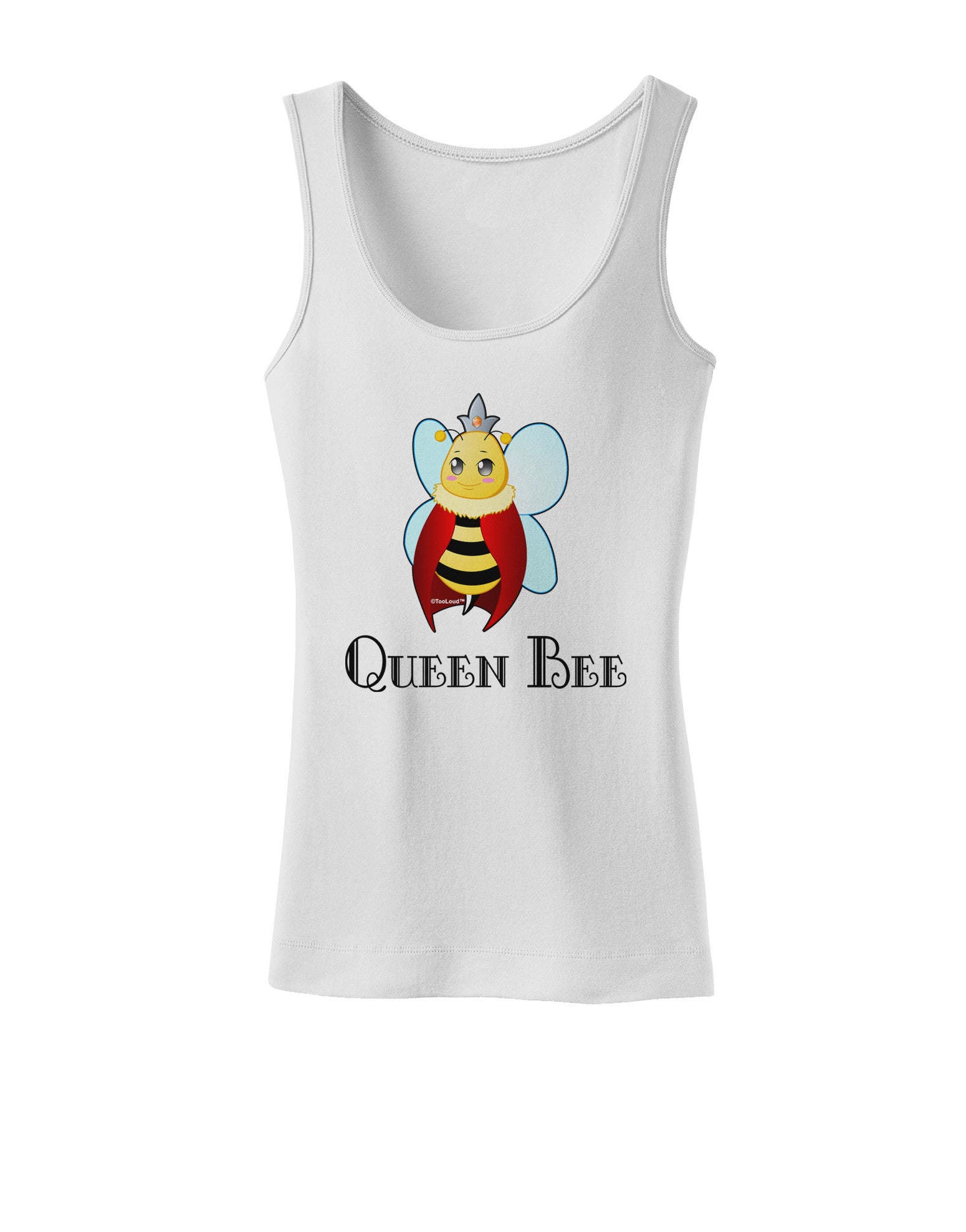 Queen Bee Text Womens Tank Top-Womens Tank Tops-TooLoud-White-X-Small-Davson Sales