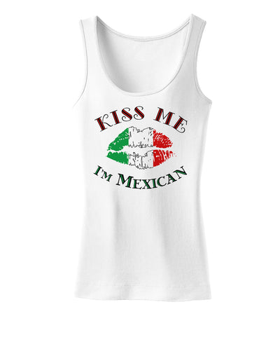 Kiss Me I'm Mexican Womens Tank Top-Womens Tank Tops-TooLoud-White-X-Small-Davson Sales