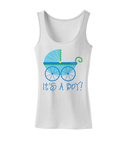 It's a Boy - Baby Boy Carriage Womens Tank Top-Womens Tank Tops-TooLoud-White-X-Small-Davson Sales