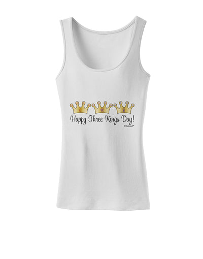 Happy Three Kings Day - 3 Crowns Womens Tank Top by TooLoud-Womens Tank Tops-TooLoud-White-X-Small-Davson Sales