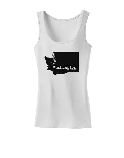 Washington - United States Shape Womens Tank Top-Womens Tank Tops-TooLoud-White-X-Small-Davson Sales