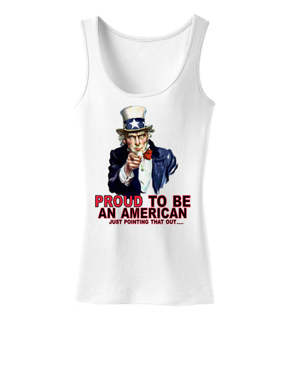 Uncle Sam Proud to be an American Womens Tank Top-Womens Tank Tops-TooLoud-White-X-Small-Davson Sales