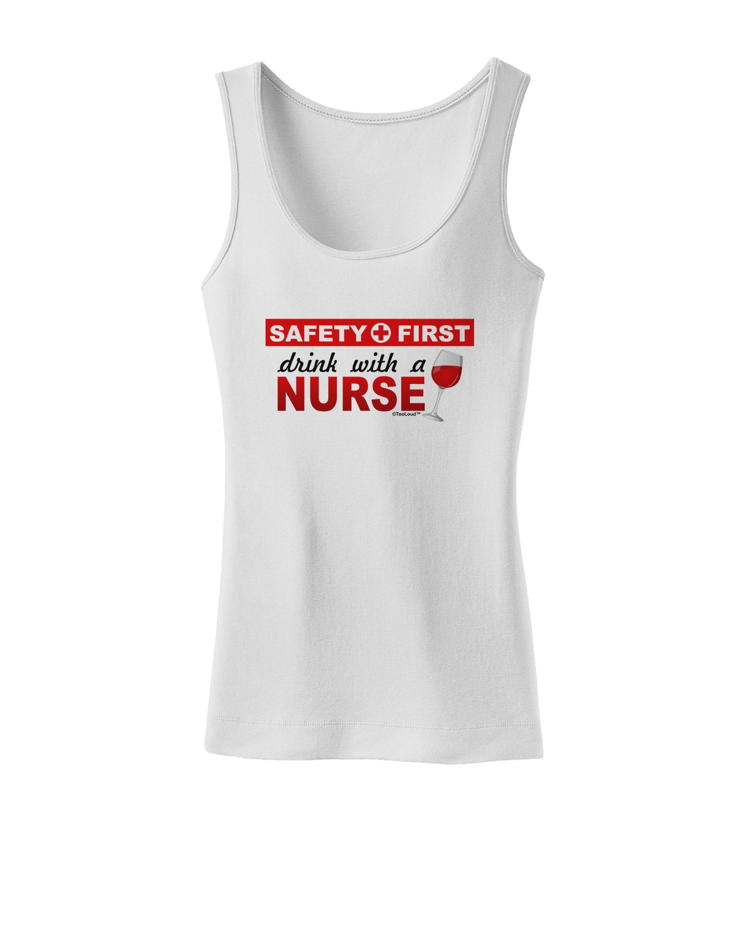 Drink With A Nurse Womens Petite Tank Top-TooLoud-White-X-Small-Davson Sales