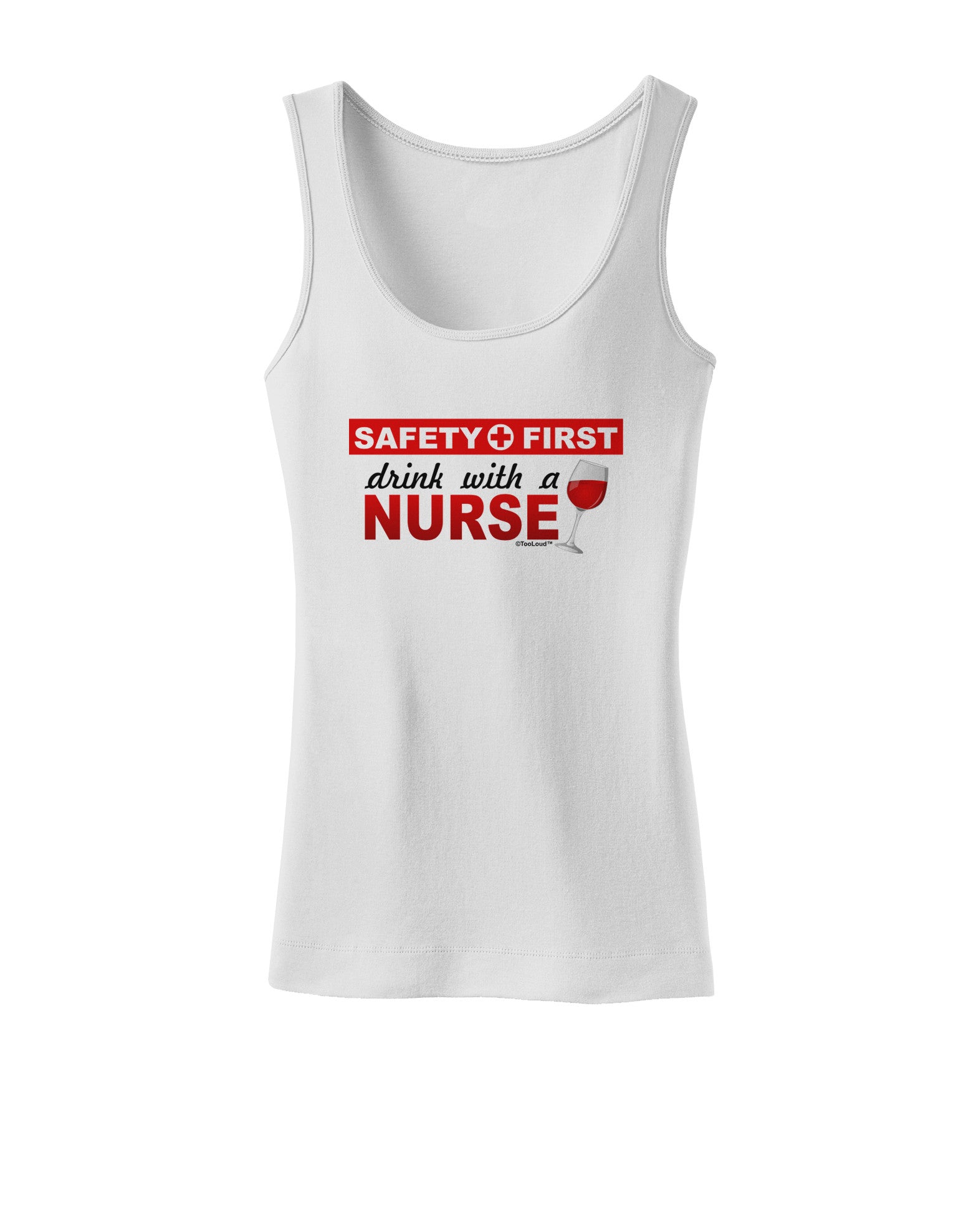 Drink With A Nurse Womens Petite Tank Top-TooLoud-White-X-Small-Davson Sales