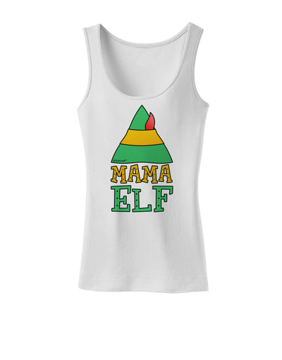 Matching Christmas Design - Elf Family - Mama Elf Womens Tank Top-Womens Tank Tops-TooLoud-White-X-Small-Davson Sales