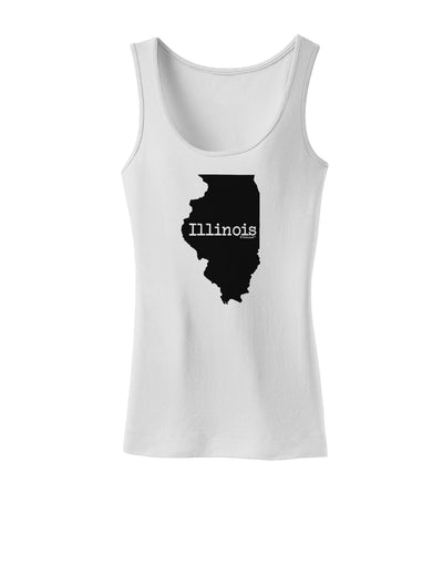 Illinois - United States Shape Womens Tank Top by TooLoud-Womens Tank Tops-TooLoud-White-X-Small-Davson Sales