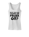 Turning the Power On Womens Petite Tank Top-TooLoud-White-X-Small-Davson Sales