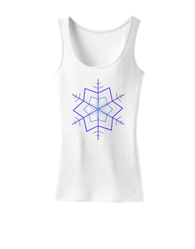 Snowflake Star Christmas Womens Tank Top-Womens Tank Tops-TooLoud-White-X-Small-Davson Sales