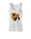 Disgruntled Cat Wearing Turkey Hat Womens Tank Top by-Womens Tank Tops-TooLoud-White-X-Small-Davson Sales