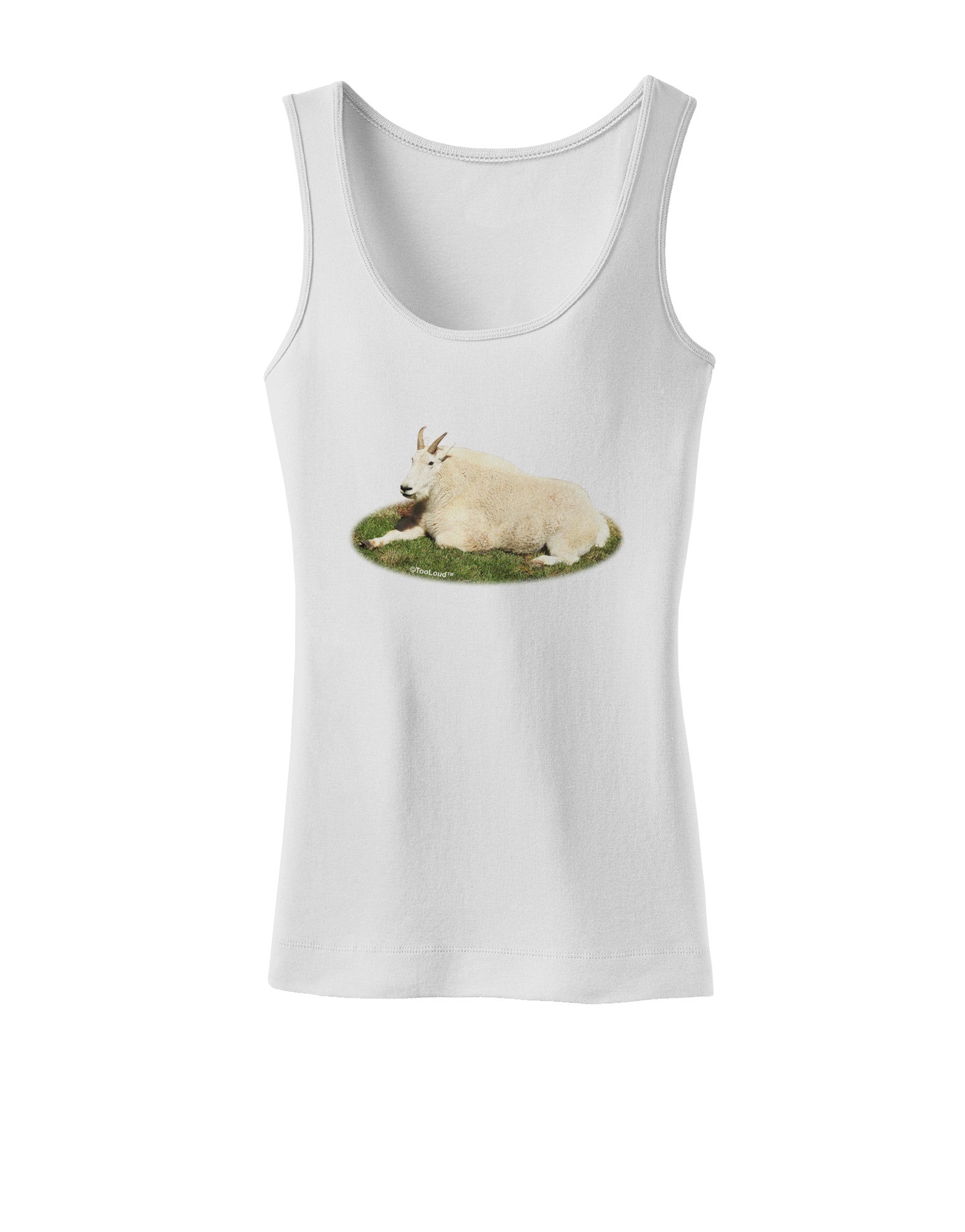 Ram Cutout Womens Petite Tank Top-TooLoud-White-X-Small-Davson Sales