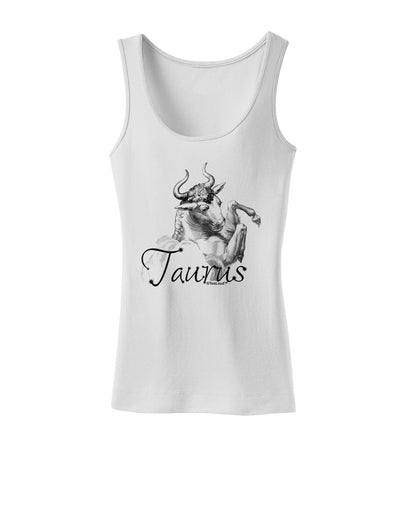 Taurus Illustration Womens Tank Top-Womens Tank Tops-TooLoud-White-X-Small-Davson Sales