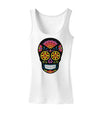 Version 2 Black Day of the Dead Calavera Womens Tank Top-Womens Tank Tops-TooLoud-White-X-Small-Davson Sales