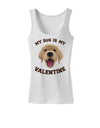 My Dog is my Valentine Gold Yellow Womens Petite Tank Top-TooLoud-White-X-Small-Davson Sales