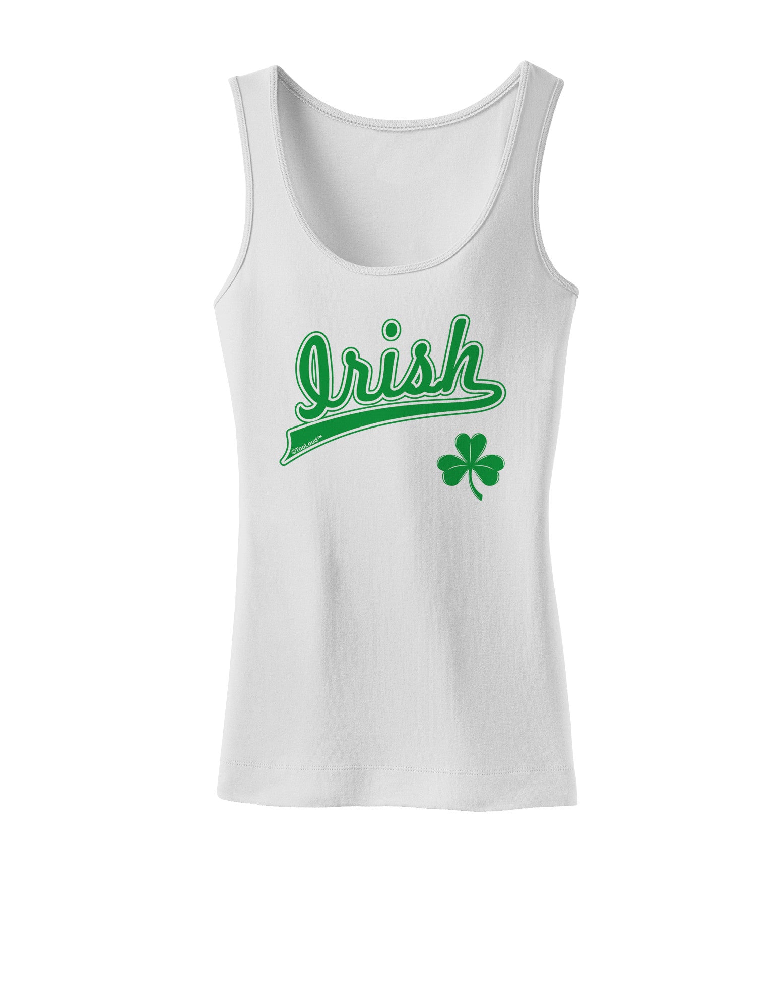 Irish Jersey Womens Petite Tank Top-TooLoud-White-X-Small-Davson Sales
