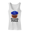 Cream Filled Blue Cupcake Design Womens Tank Top by TooLoud-Womens Tank Tops-TooLoud-White-X-Small-Davson Sales