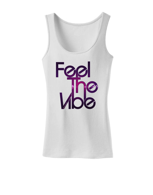 Feel The Vibe Womens Petite Tank Top-TooLoud-White-X-Small-Davson Sales