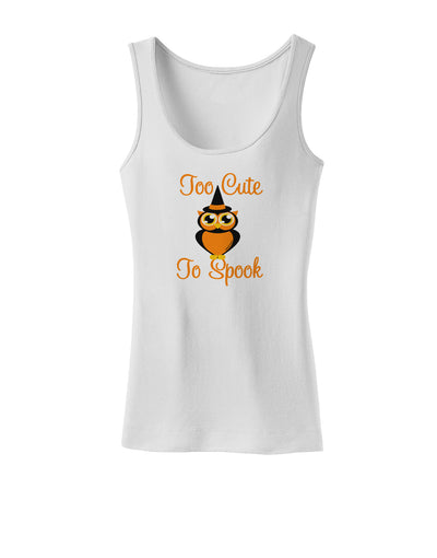 Owl Too Cute Orange Womens Tank Top-Womens Tank Tops-TooLoud-White-X-Small-Davson Sales