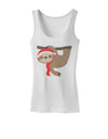 Cute Christmas Sloth with Santa Hat Womens Tank Top-Womens Tank Tops-TooLoud-White-X-Small-Davson Sales