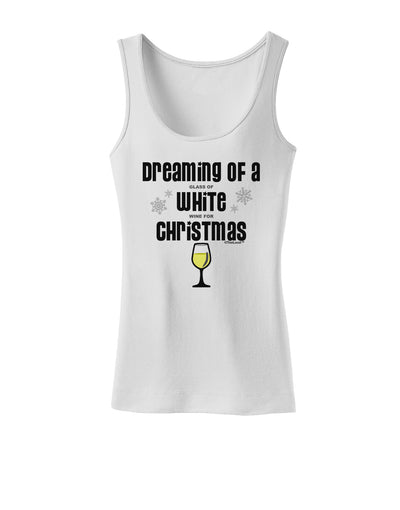 White Wine For Christmas Womens Tank Top-Womens Tank Tops-TooLoud-White-X-Small-Davson Sales