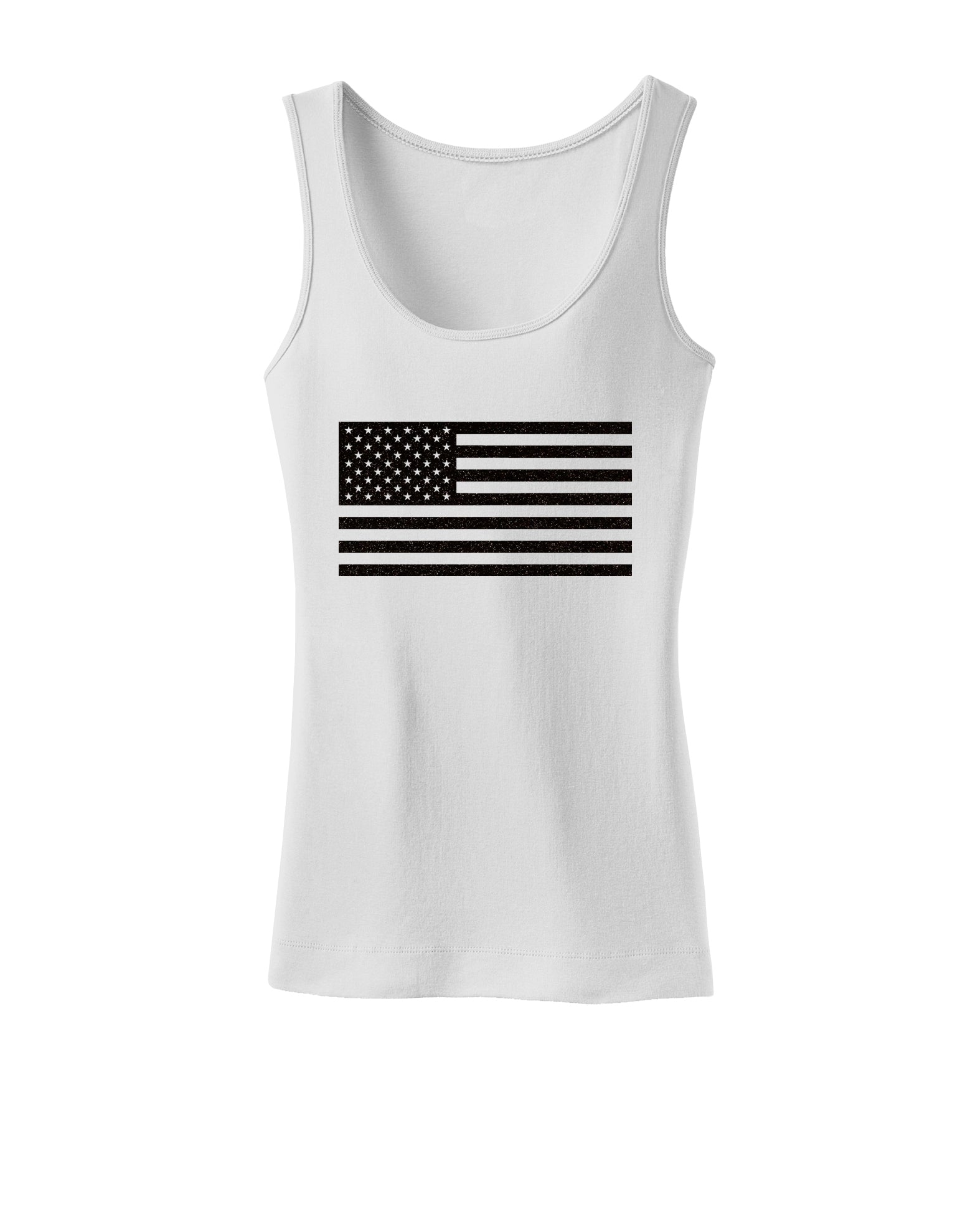 American Flag Glitter - Black Womens Tank Top-Womens Tank Tops-TooLoud-White-X-Small-Davson Sales