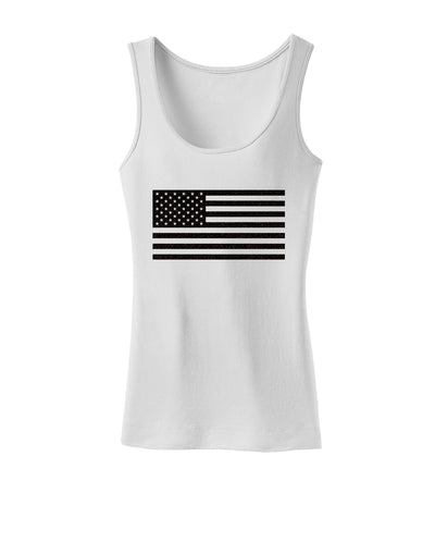 American Flag Glitter - Black Womens Tank Top-Womens Tank Tops-TooLoud-White-X-Small-Davson Sales