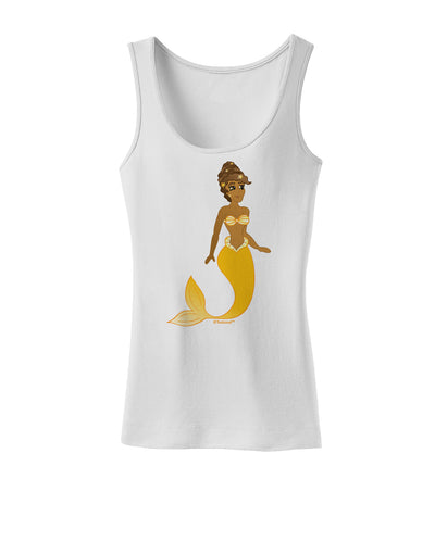 Mermaid Design - Yellow Womens Tank Top-Womens Tank Tops-TooLoud-White-X-Small-Davson Sales