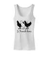 Three French Hens Text Womens Tank Top-Womens Tank Tops-TooLoud-White-X-Small-Davson Sales