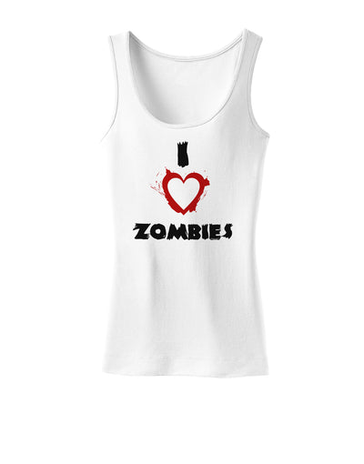 I Heart Zombies - Bloody Heart Womens Tank Top-Womens Tank Tops-TooLoud-White-X-Small-Davson Sales