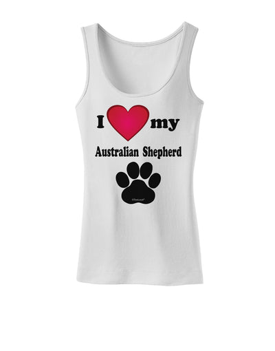 I Heart My Australian Shepherd Womens Petite Tank Top by TooLoud-TooLoud-White-X-Small-Davson Sales