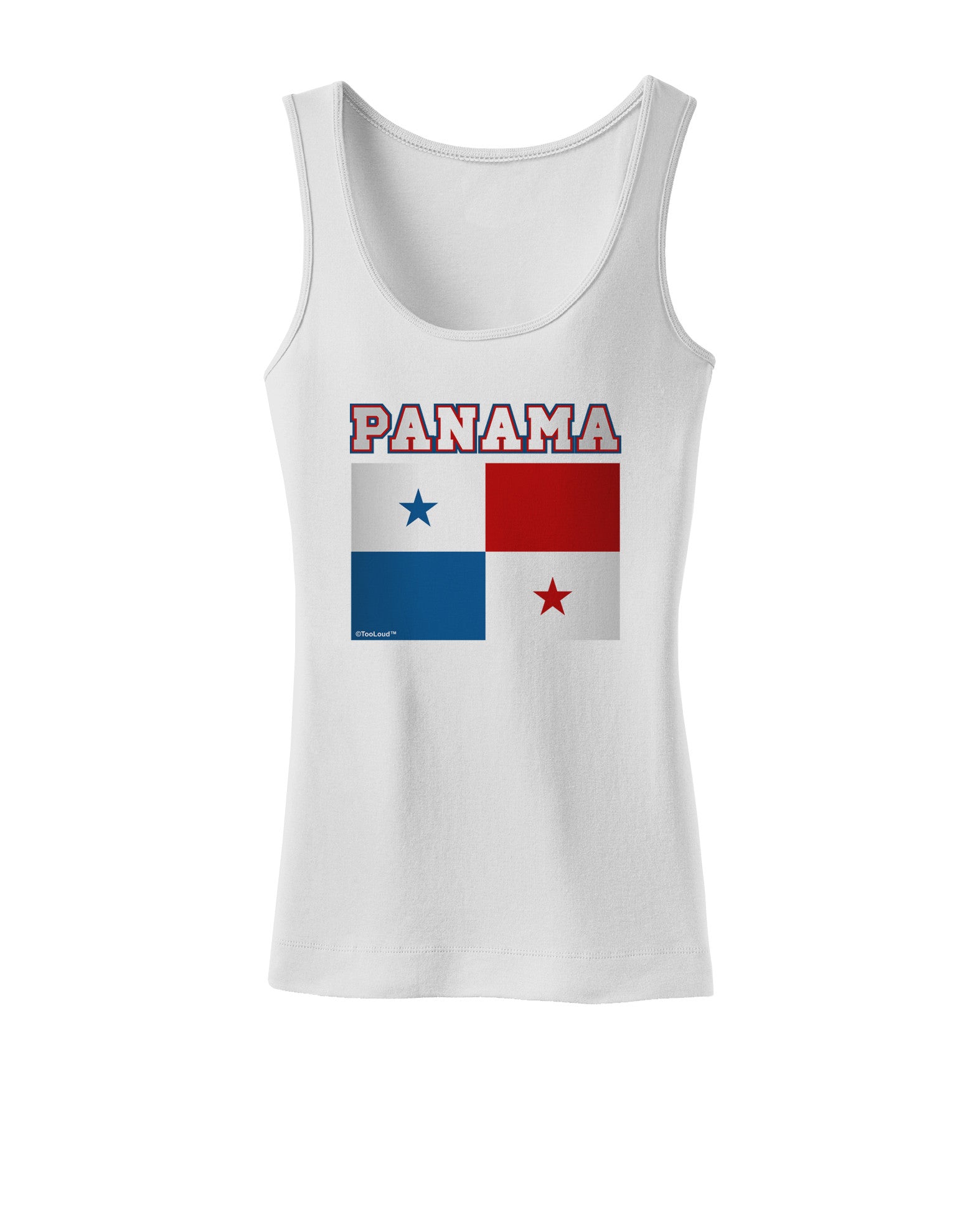 Panama Flag Womens Petite Tank Top-TooLoud-White-X-Small-Davson Sales