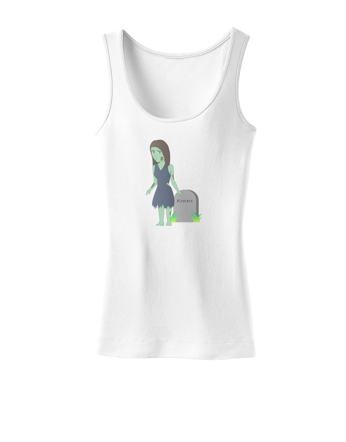 Kimmy the Zombie Girl Womens Tank Top-Womens Tank Tops-TooLoud-White-X-Small-Davson Sales