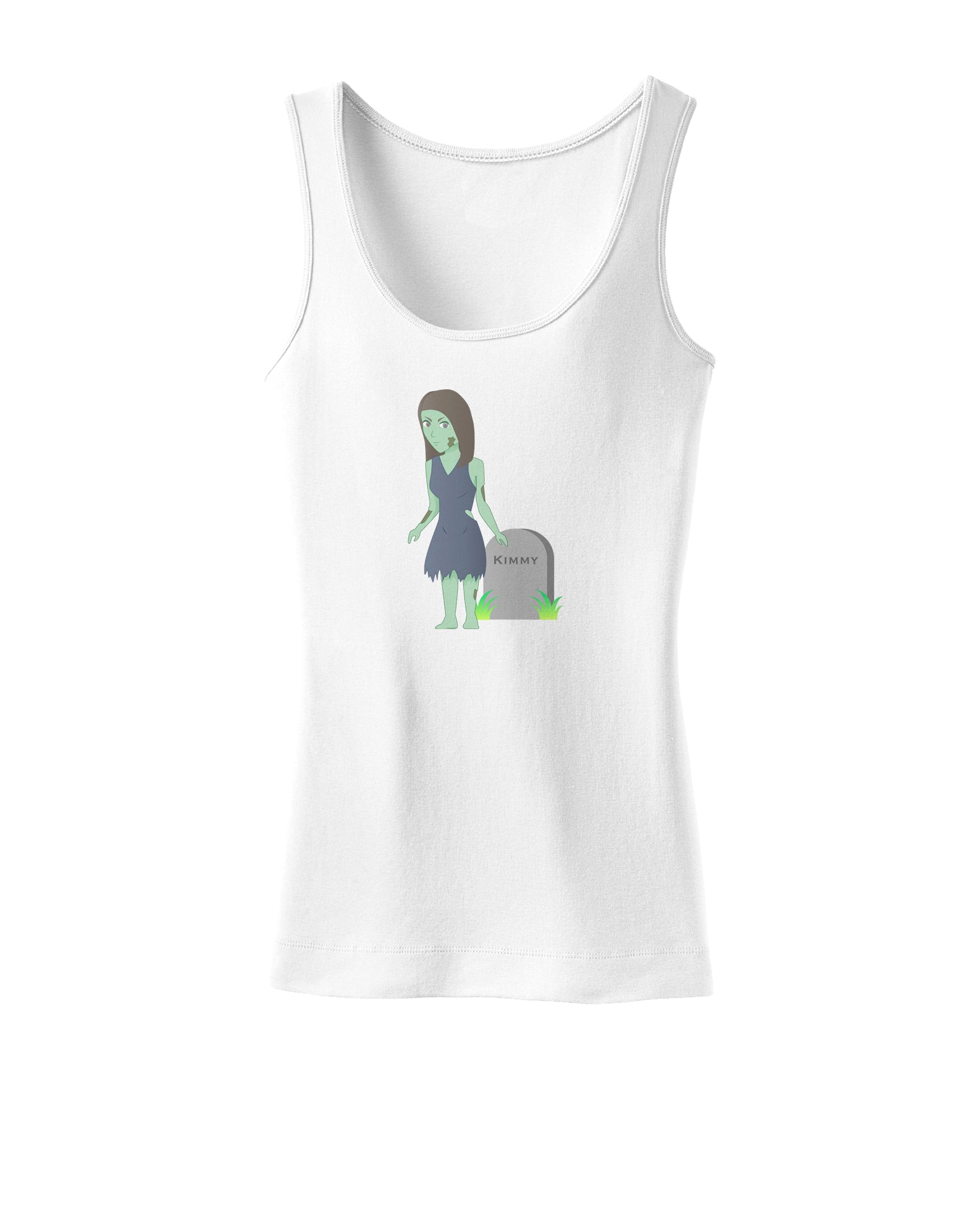Kimmy the Zombie Girl Womens Tank Top-Womens Tank Tops-TooLoud-White-X-Small-Davson Sales