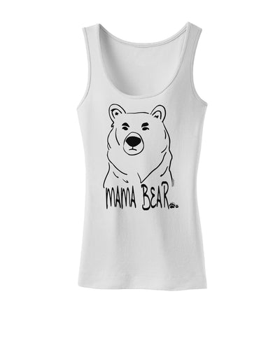 TooLoud Mama Bear Womens Petite Tank Top-Womens Tank Tops-TooLoud-White-X-Small-Davson Sales