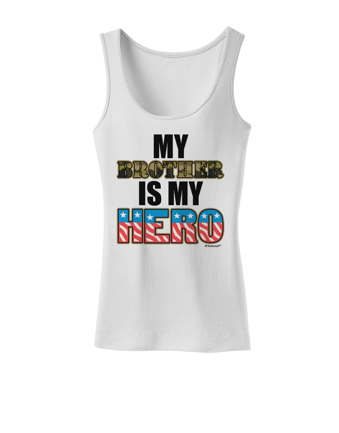 My Brother is My Hero - Armed Forces Womens Tank Top by TooLoud-Womens Tank Tops-TooLoud-White-X-Small-Davson Sales