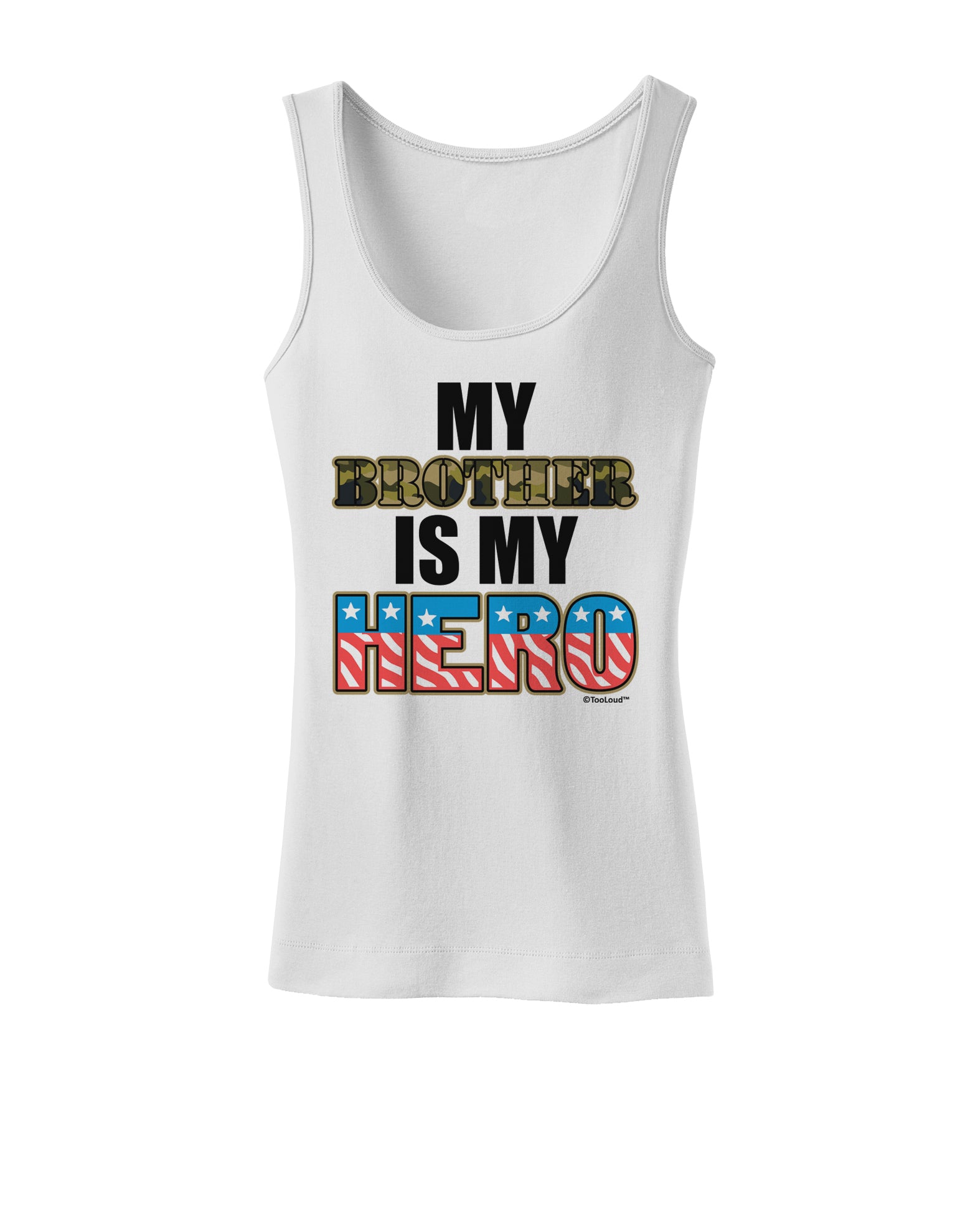 My Brother is My Hero - Armed Forces Womens Tank Top by TooLoud-Womens Tank Tops-TooLoud-White-X-Small-Davson Sales
