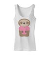 Cute Valentine Sloth Holding Heart Womens Tank Top by TooLoud-Womens Tank Tops-TooLoud-White-X-Small-Davson Sales