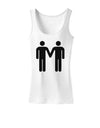 Gay Men Holding Hands Symbol Womens Tank Top-Womens Tank Tops-TooLoud-White-X-Small-Davson Sales