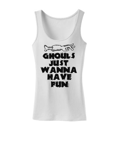 Ghouls Just Wanna Have Fun Womens Petite Tank Top-Womens Tank Tops-TooLoud-White-X-Small-Davson Sales