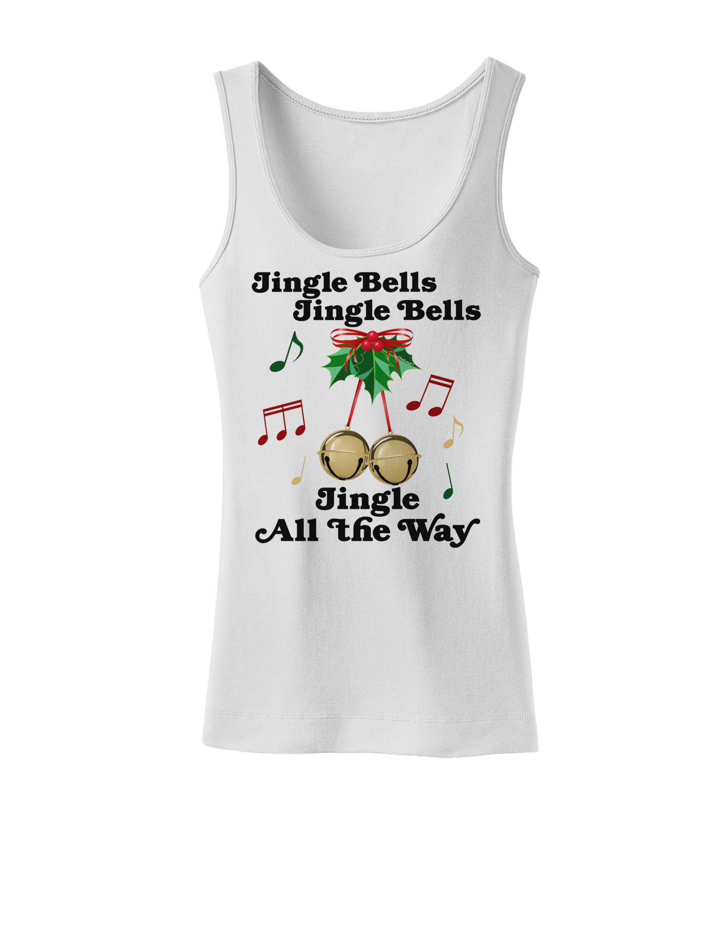 Jingle Bells All the way Womens Tank Top-Womens Tank Tops-TooLoud-White-X-Small-Davson Sales