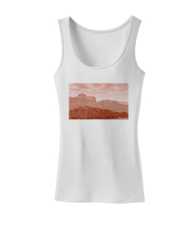 Red Planet Landscape Womens Petite Tank Top-TooLoud-White-X-Small-Davson Sales