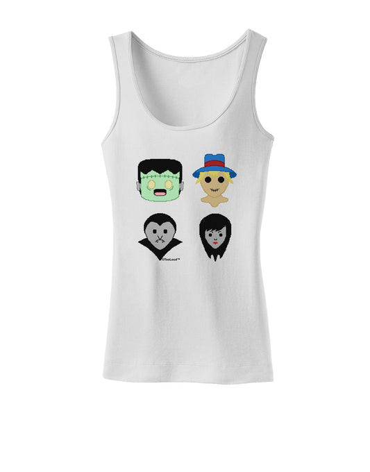 Cute Pixel Monsters Womens Tank Top-Womens Tank Tops-TooLoud-White-X-Small-Davson Sales