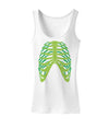 Human Green Skeleton Bones Ribcage Womens Tank Top-Womens Tank Tops-TooLoud-White-X-Small-Davson Sales