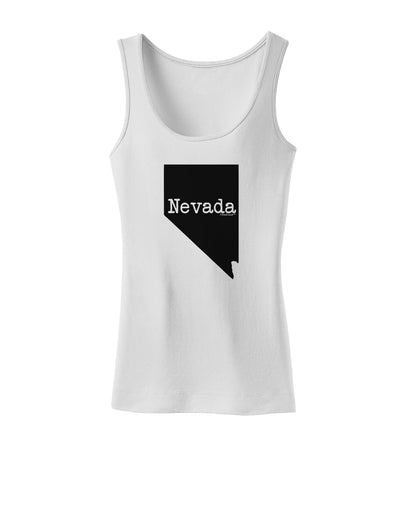 Nevada - United States Shape Womens Tank Top by TooLoud-Womens Tank Tops-TooLoud-White-X-Small-Davson Sales