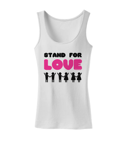 Stand For Love Pink Womens Tank Top-Womens Tank Tops-TooLoud-White-X-Small-Davson Sales