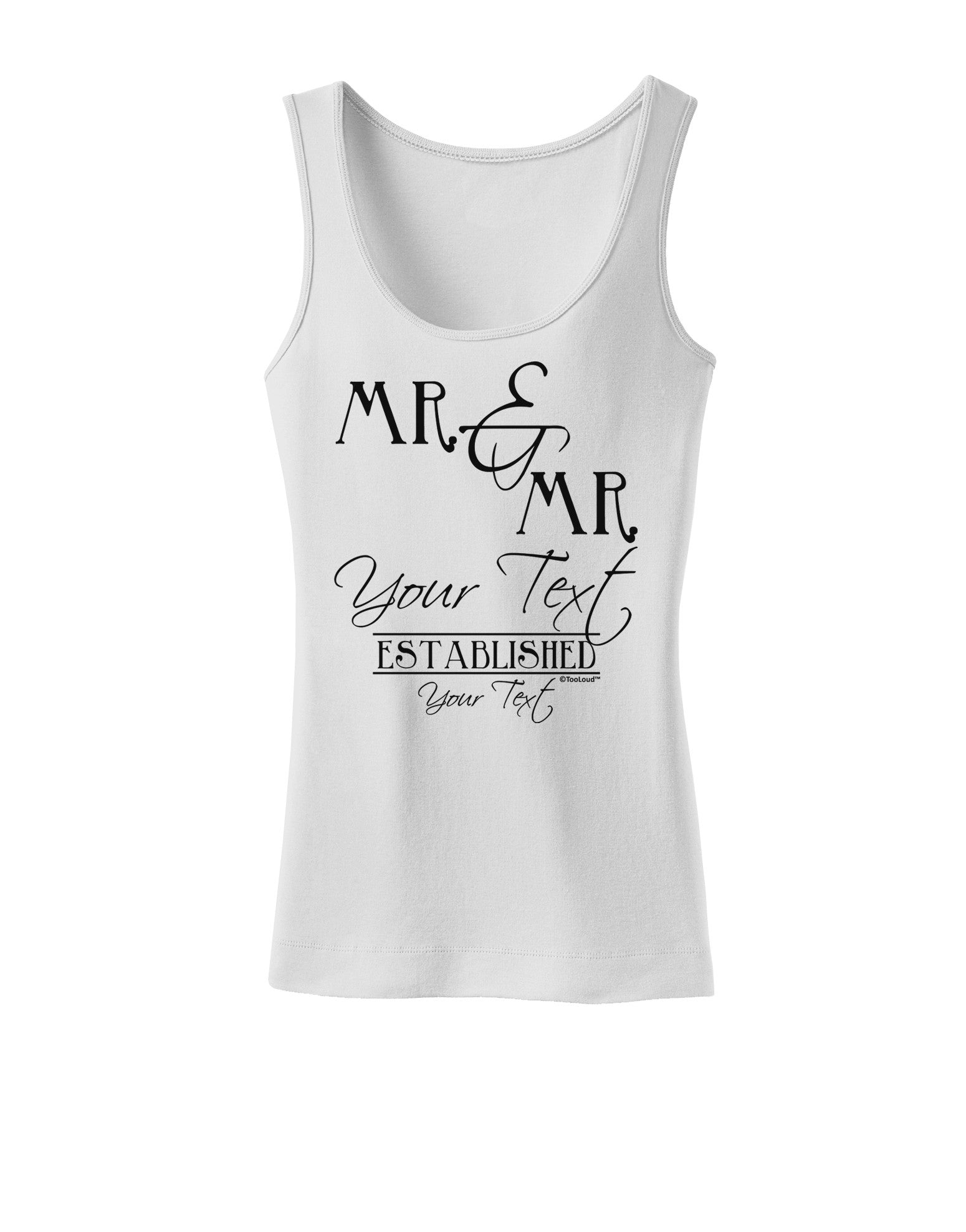 Personalized Mr and Mr -Name- Established -Date- Design Womens Tank Top-Womens Tank Tops-TooLoud-White-X-Small-Davson Sales