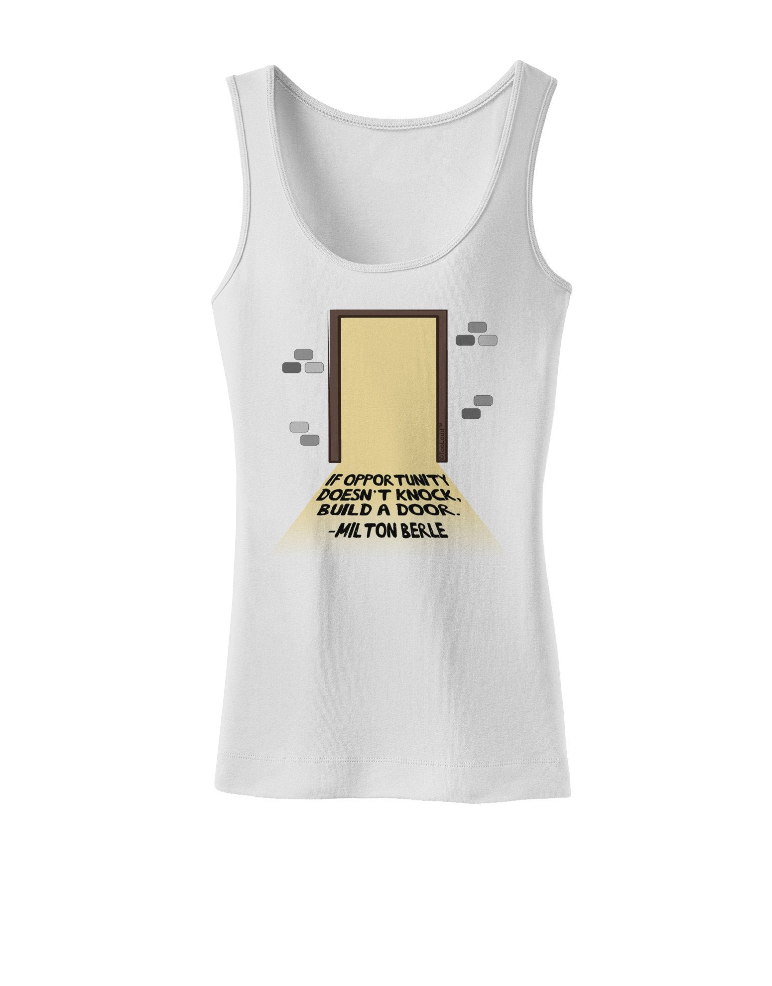 Build A Door Womens Petite Tank Top-TooLoud-White-XXXX-Large-Davson Sales