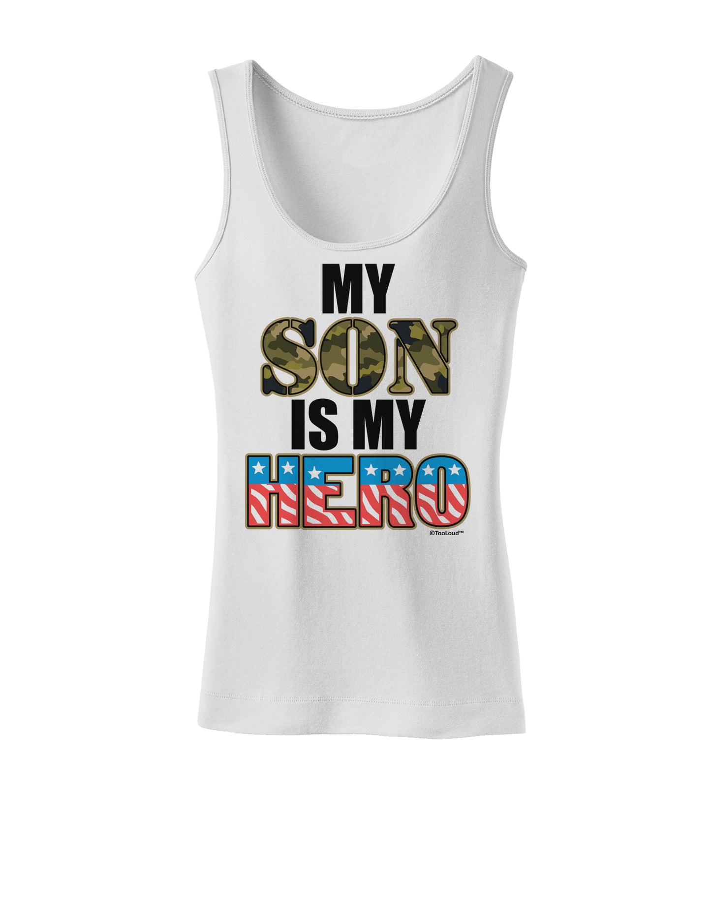 My Son is My Hero - Armed Forces Womens Tank Top by TooLoud-Womens Tank Tops-TooLoud-White-X-Small-Davson Sales